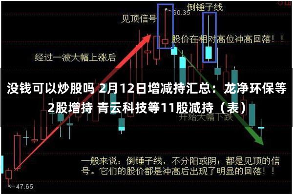 没钱可以炒股吗 2月12日增减持汇总：龙净环保等2股增持 青云科技等11股减持（表）