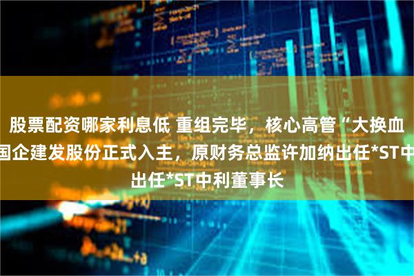股票配资哪家利息低 重组完毕，核心高管“大换血”！厦门国企建发股份正式入主，原财务总监许加纳出任*ST中利董事长