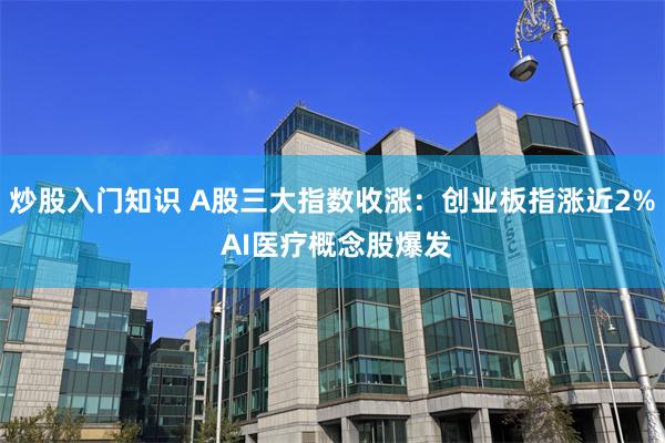 炒股入门知识 A股三大指数收涨：创业板指涨近2% AI医疗概念股爆发