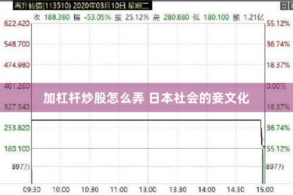 加杠杆炒股怎么弄 日本社会的妾文化