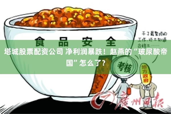 塔城股票配资公司 净利润暴跌！赵燕的“玻尿酸帝国”怎么了？